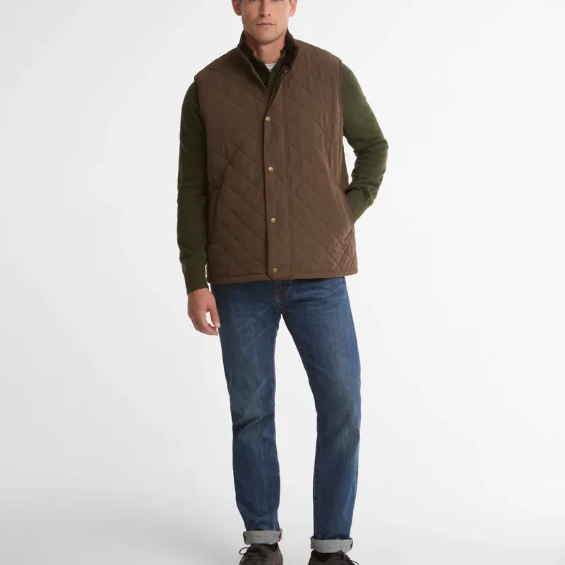 Barbour Rosley Polarquilt Gilet in Dark Olive-2