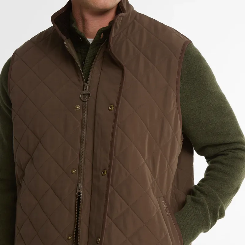 Barbour Rosley Polarquilt Gilet in Dark Olive-4