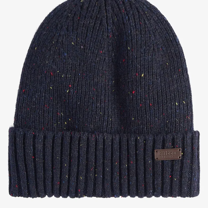 Barbour Carlton Fleck Beanie and Scarf Gift Set in Navy-2
