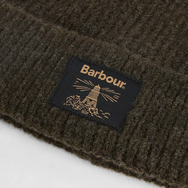 Barbour Westerdale Beanie and Scarf Gift Set in Olive/Navy-3