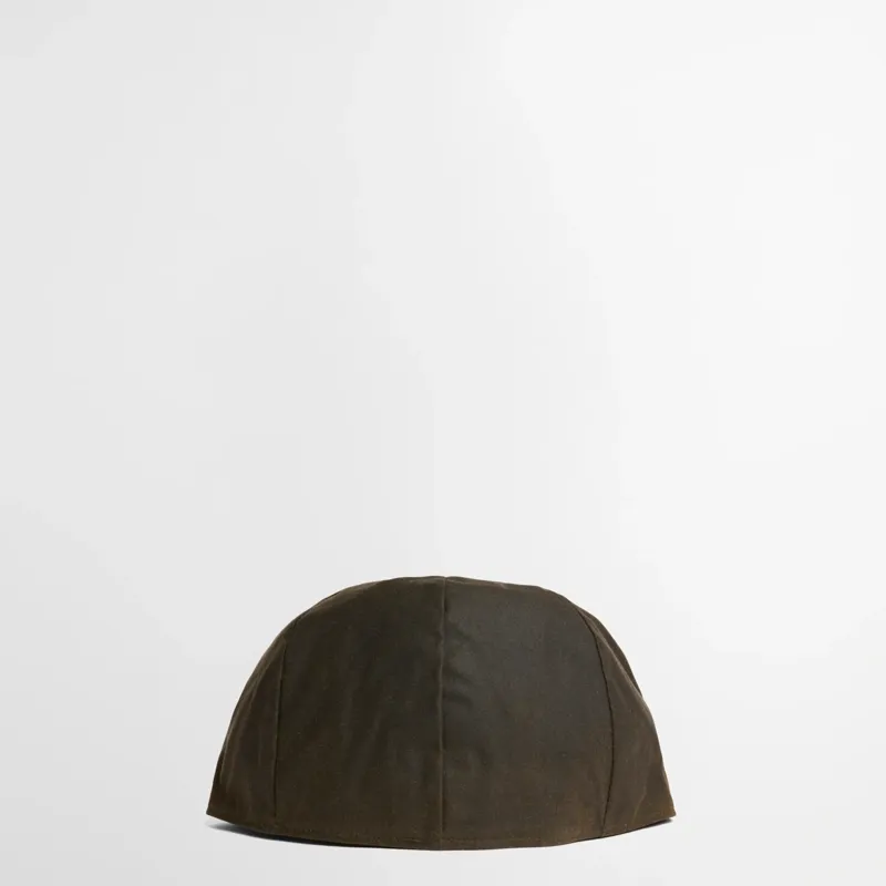 Barbour Waxed Flat Cap in Olive-1
