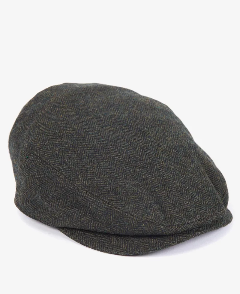 Barbour Barlow Flat Cap in Olive-1