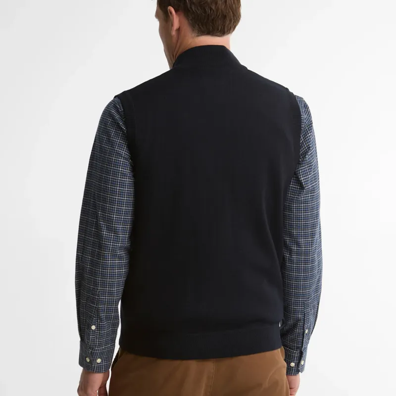 Barbour Marcus Knitted Gilet in Navy-3