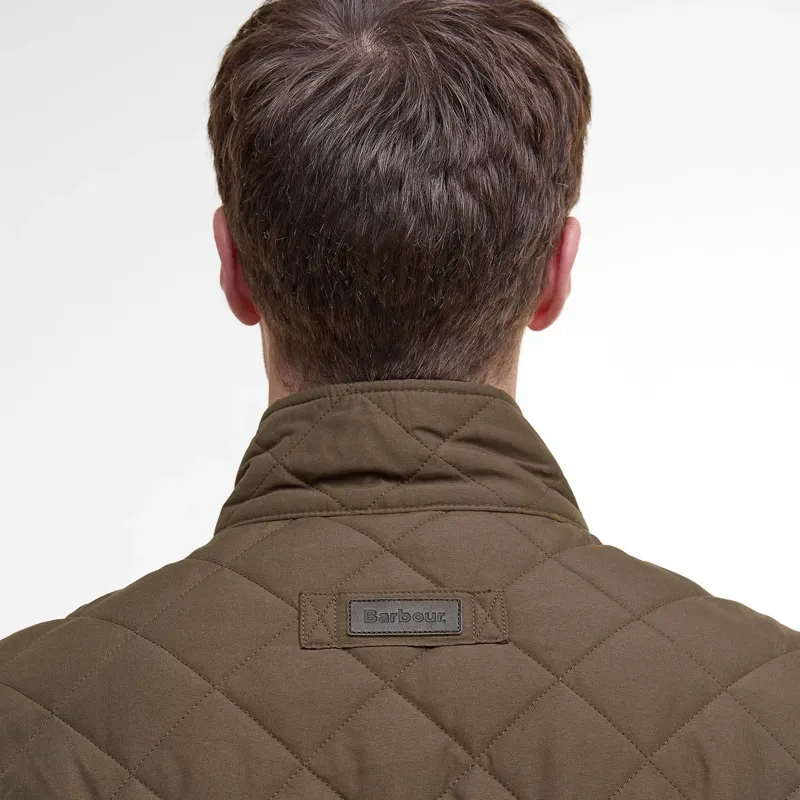 Barbour Shoveler Quilted Jacket in Dark Olive-6