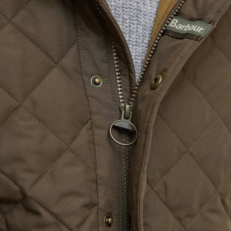 Barbour Shoveler Quilted Jacket in Dark Olive-7