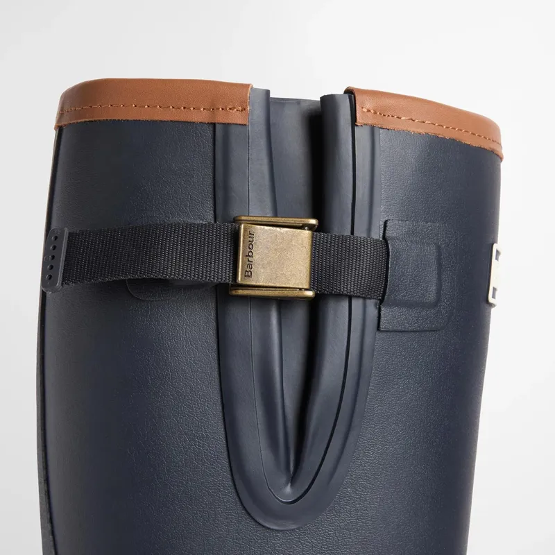 Barbour Tempest Tall Wellington Boots in Navy/Black-2