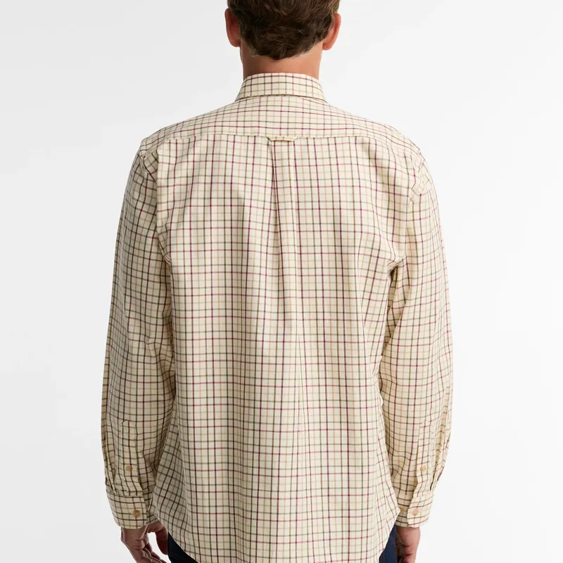 Barbour Sporting Tattersall Men's Regular Fit Shirt in Red/Khaki-2