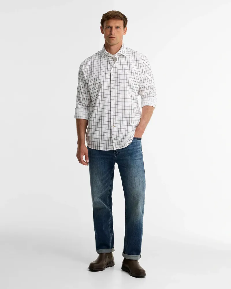 Barbour Hanstead Country Active Regular Long-Sleeved Shirt Mid Olive-2