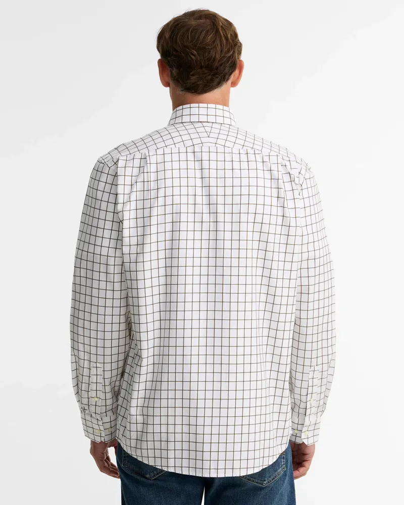 Barbour Hanstead Country Active Regular Long-Sleeved Shirt Mid Olive-3
