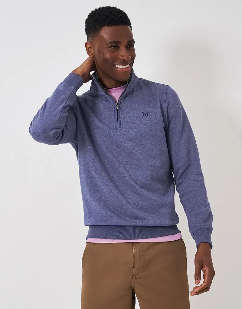 Crew Classic Half Zip Sweat Sky Dive Marl-1