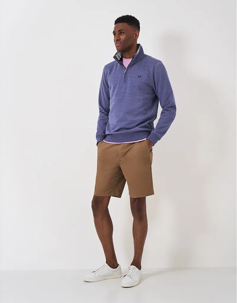 Crew Classic Half Zip Sweat Sky Dive Marl-2