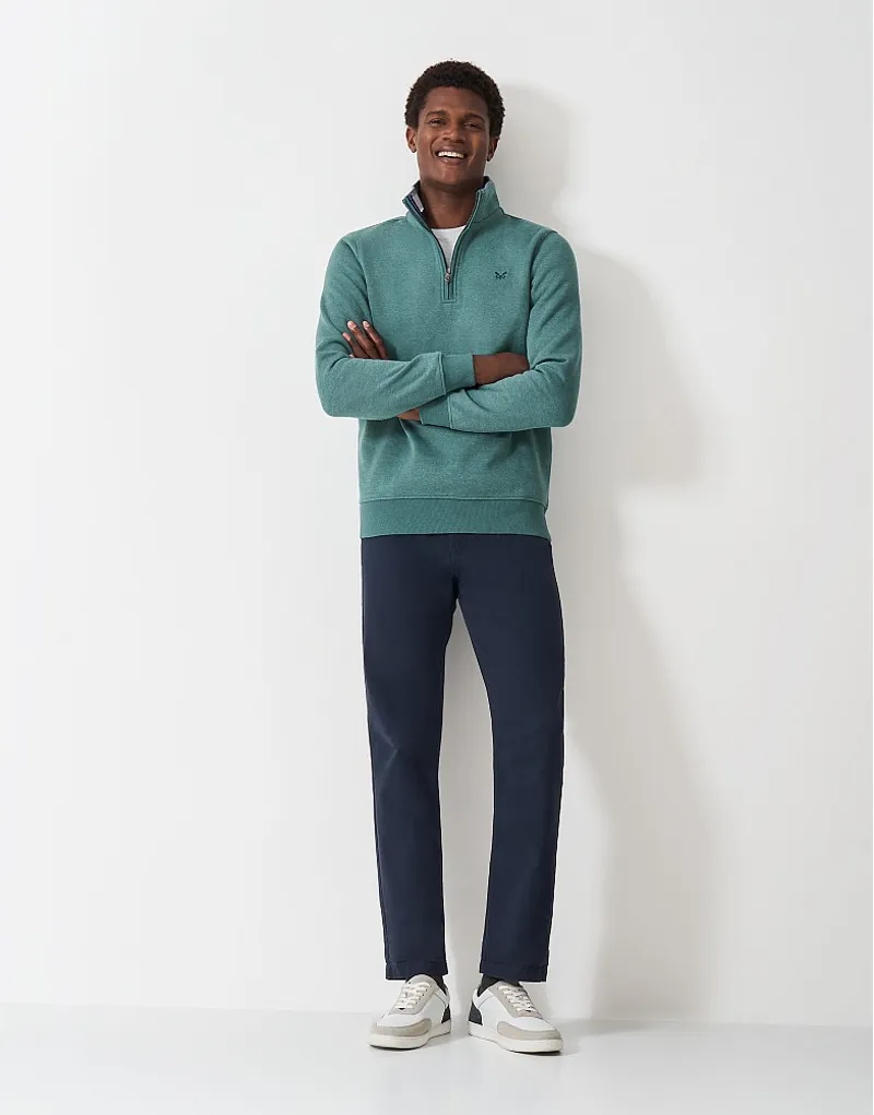 Crew Classic Half Zip Sweat Deep Jungle Marl-3