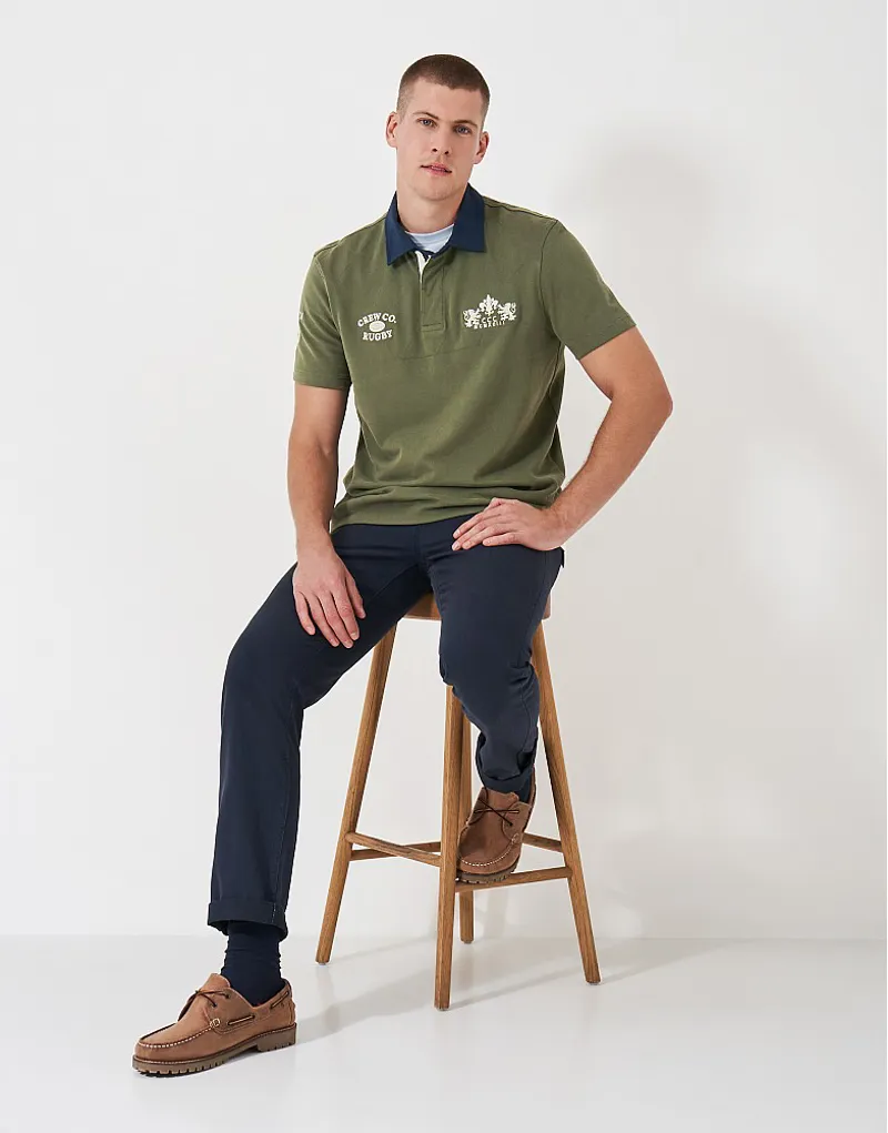 Crew Patch Rugby Heritage Olive-4