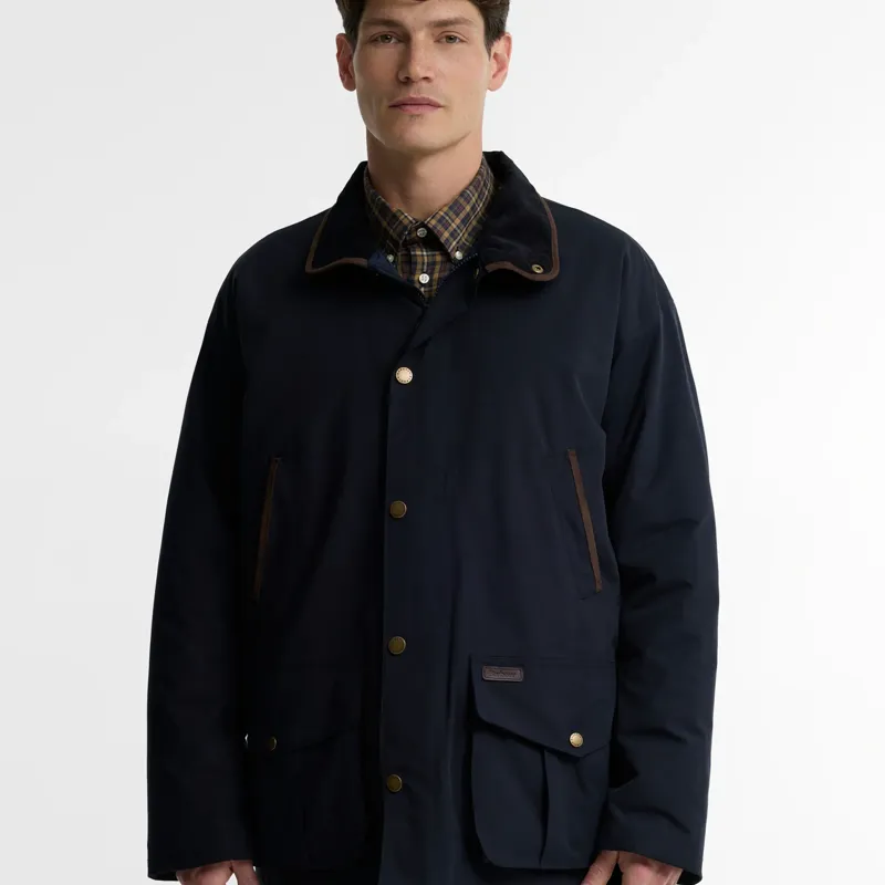 Barbour Bromfield Waterproof Jacket in Dark Navy-1