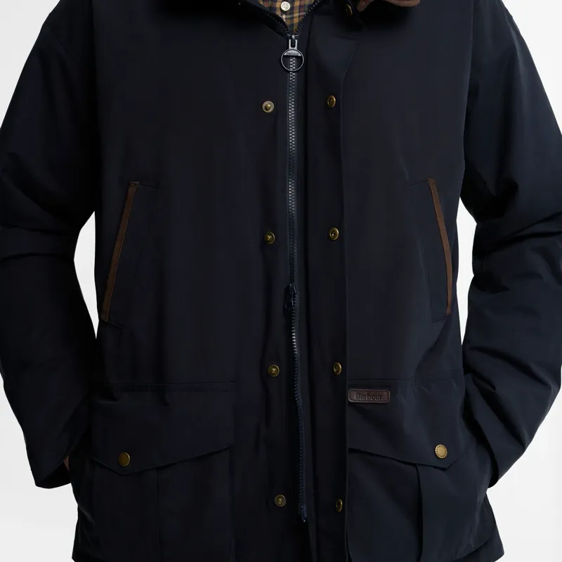 Barbour Bromfield Waterproof Jacket in Dark Navy-4