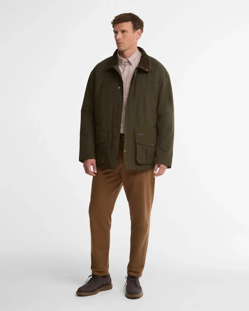 Barbour Bromfield Waterproof Jacket in Dark Olive-2