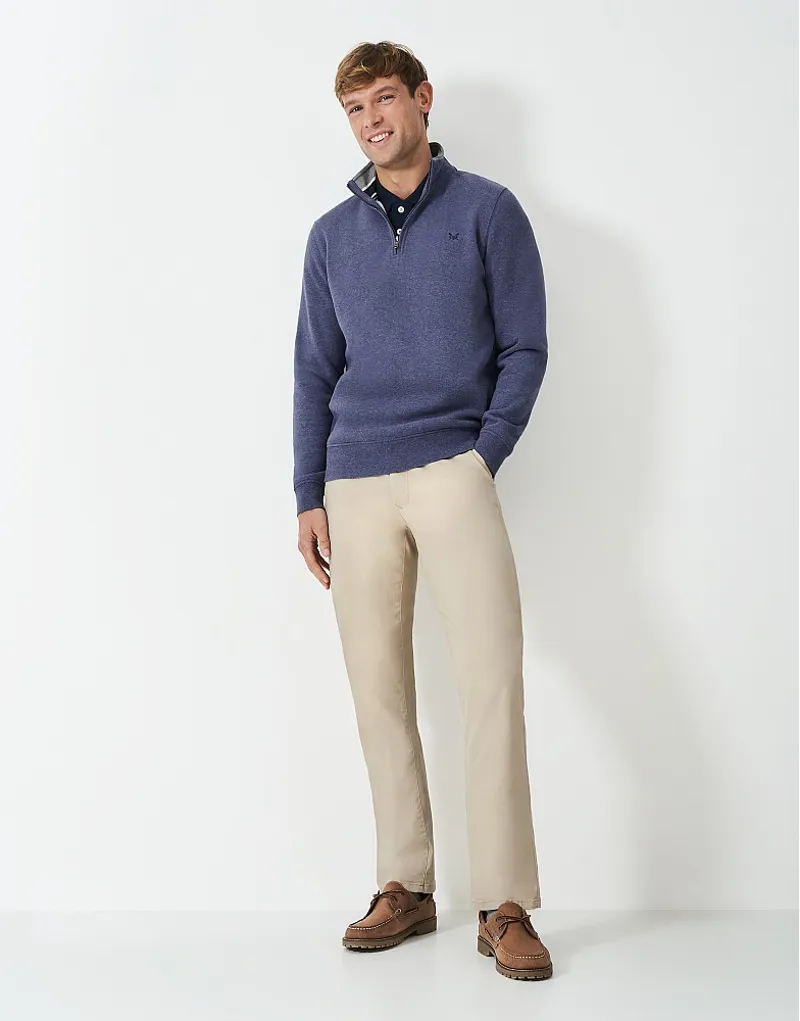 Crew Classic Half Zip Sweatshirt Steel Blue-3