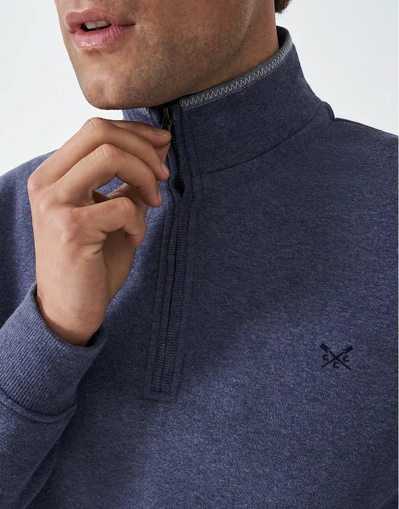 Crew Classic Half Zip Sweatshirt Steel Blue-5