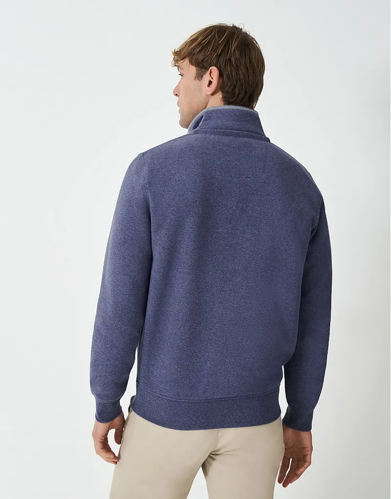 Crew Classic Half Zip Sweatshirt Steel Blue-4
