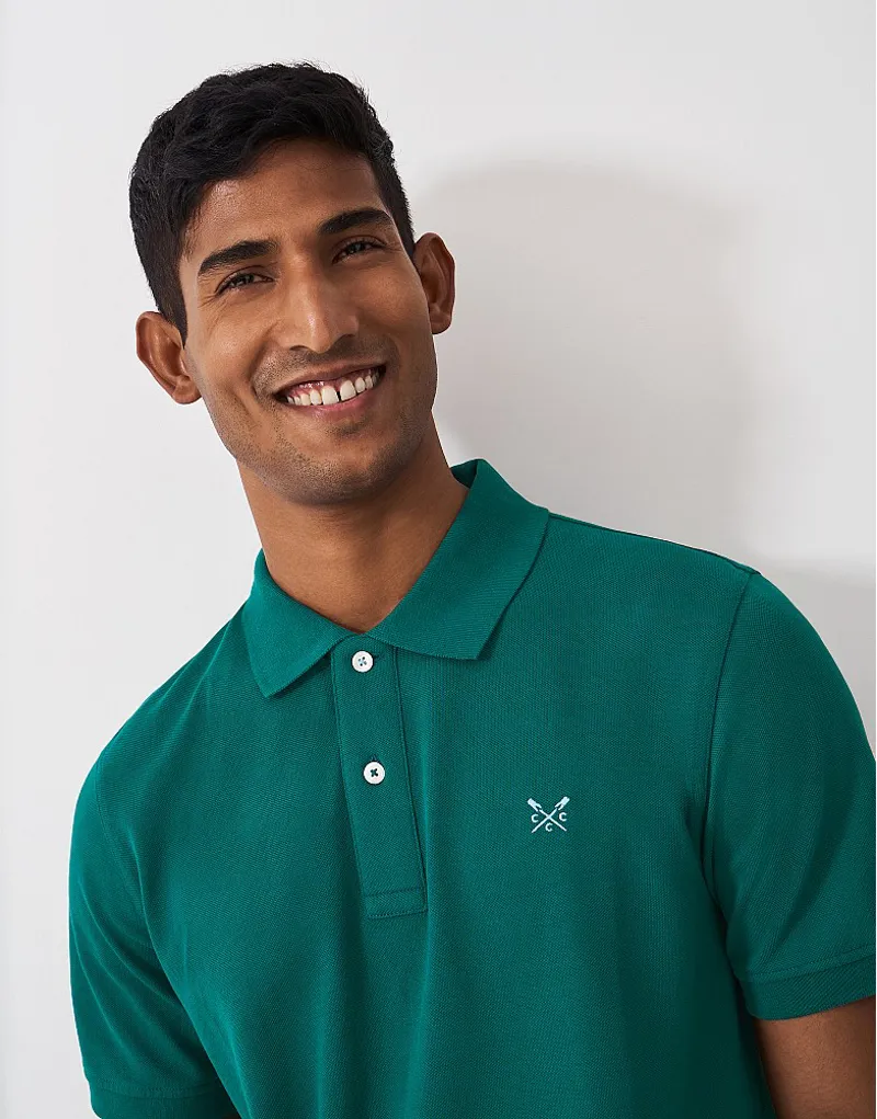 Crew Classic Pique Polo Teal Green-4