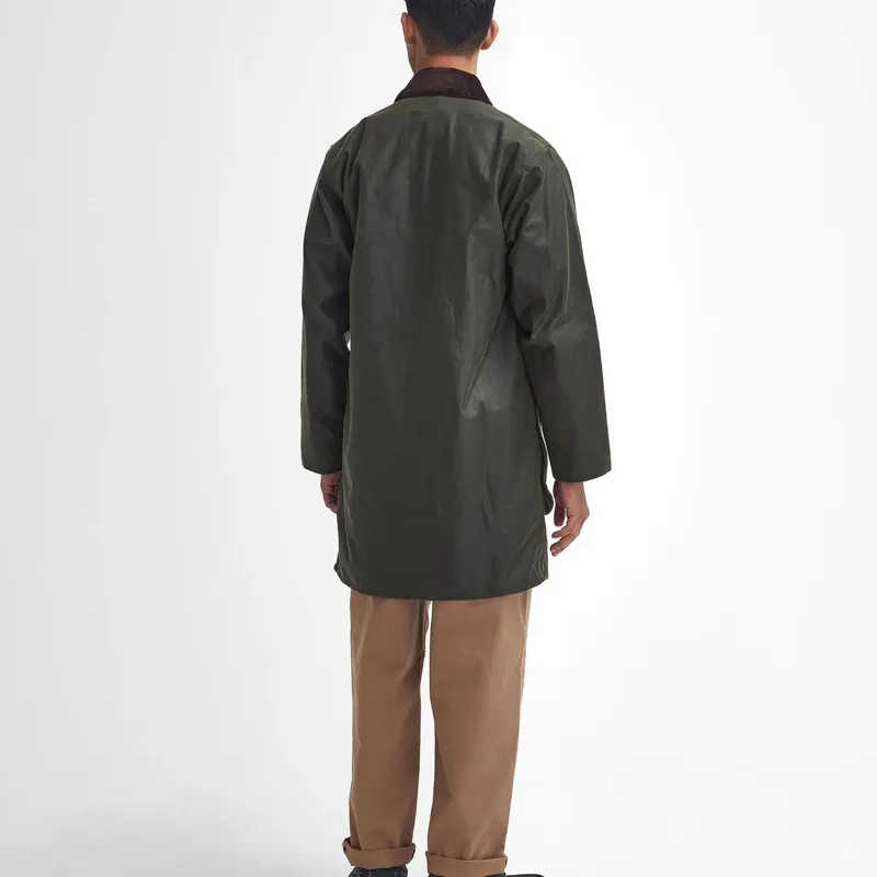 Barbour Border Waxed Jacket Archive Olive-3