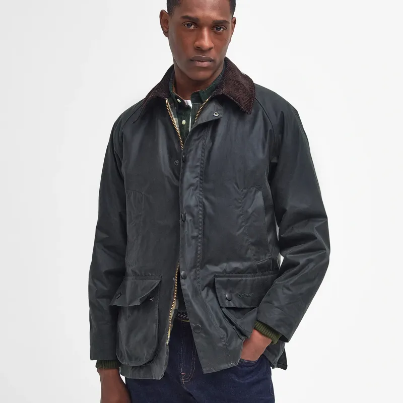 Barbour Bedale Waxed Jacket in Sage-1