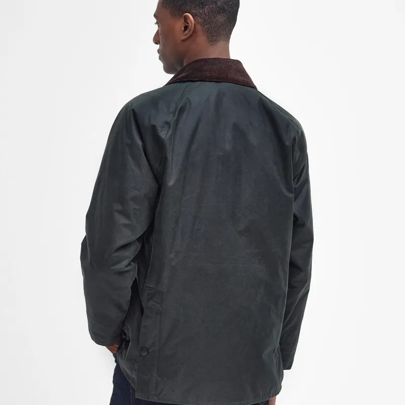 Barbour Bedale Waxed Jacket in Sage-2