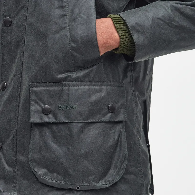 Barbour Bedale Waxed Jacket in Sage-6