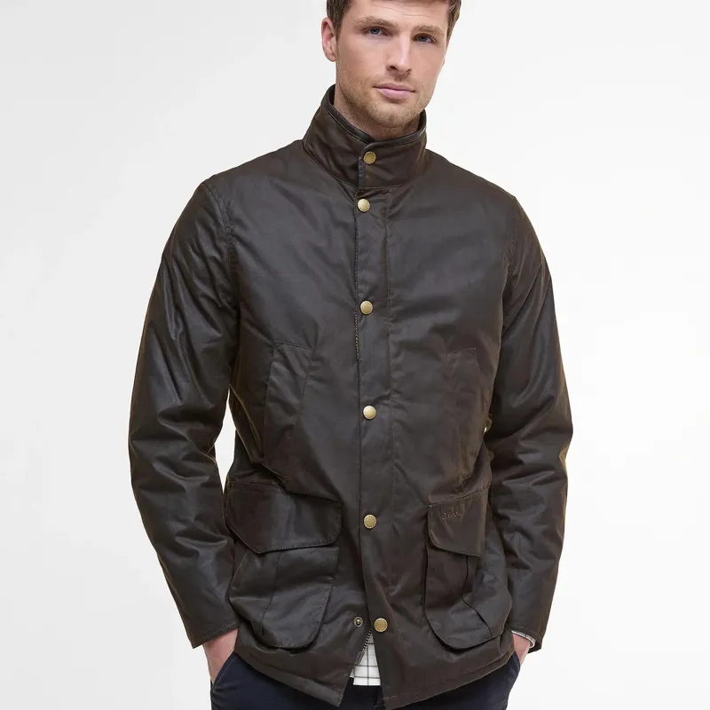 Barbour Hereford Waxed Jacket Olive-1