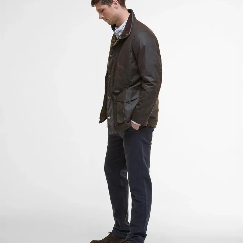 Barbour Hereford Waxed Jacket Olive-3