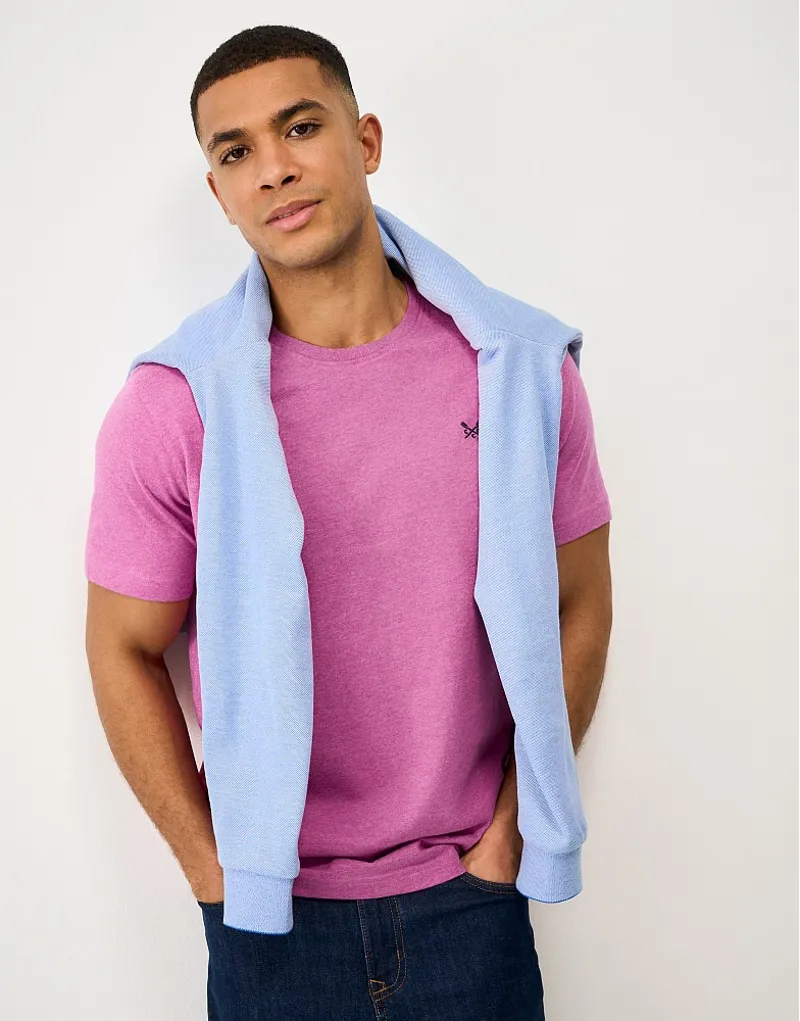 Crew Clothing Classic Tee Festival Fuchsia Marl-1