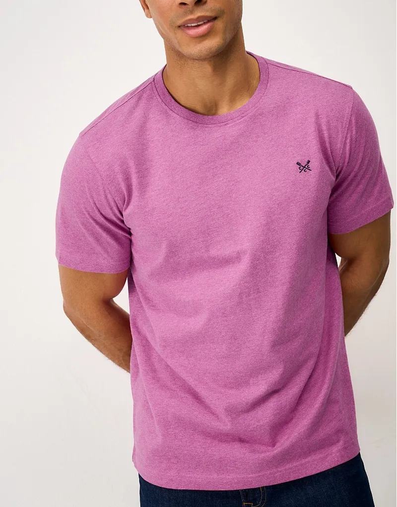 Crew Clothing Classic Tee Festival Fuchsia Marl-2