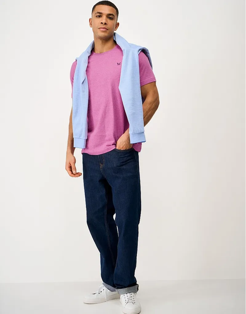 Crew Clothing Classic Tee Festival Fuchsia Marl-4