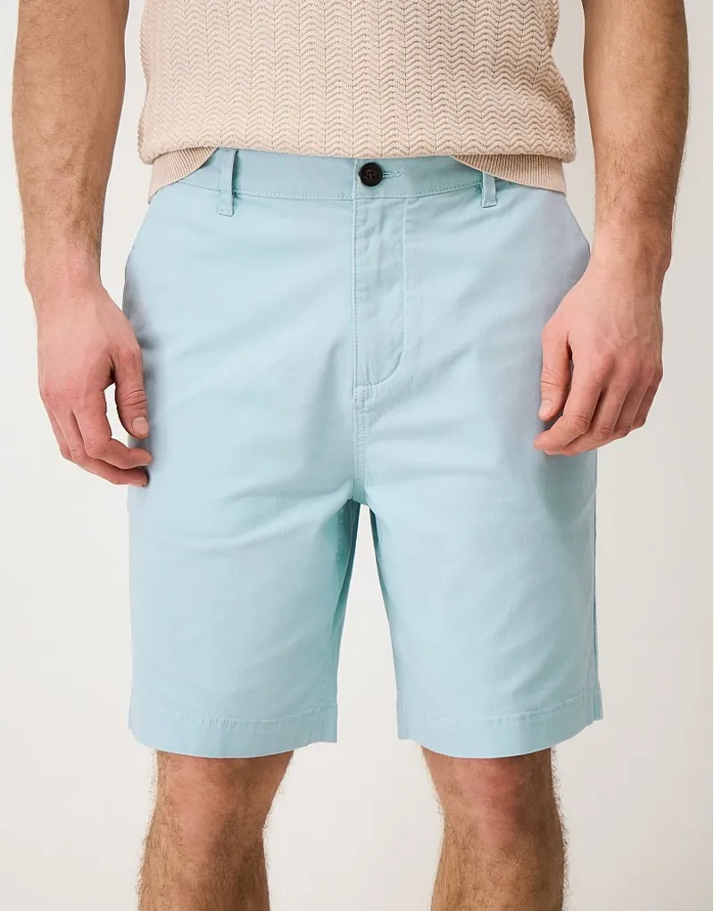 Crew Clothing Bermuda Chino Stretch Shorts in Blue Haze-1