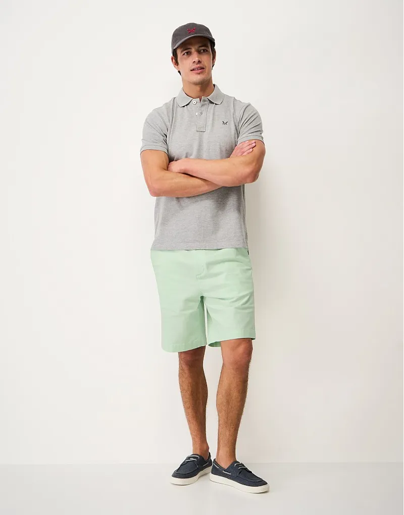 Crew Clothing Bermuda Chino Stretch Shorts in Dusty Aqua-1