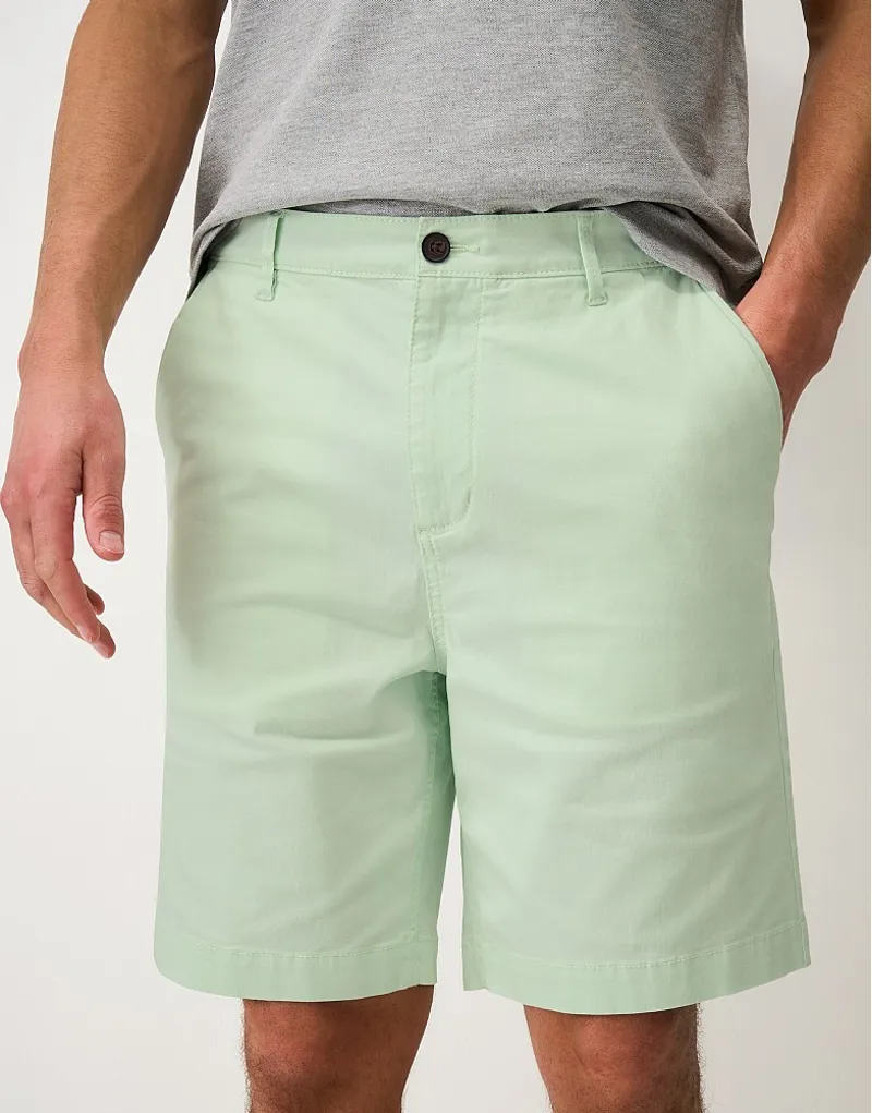 Crew Clothing Bermuda Chino Stretch Shorts in Dusty Aqua-2