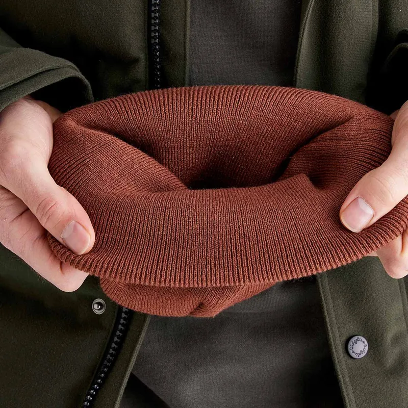 Ridgeline Heritage Fine Knit Beanie in Nutmeg-1