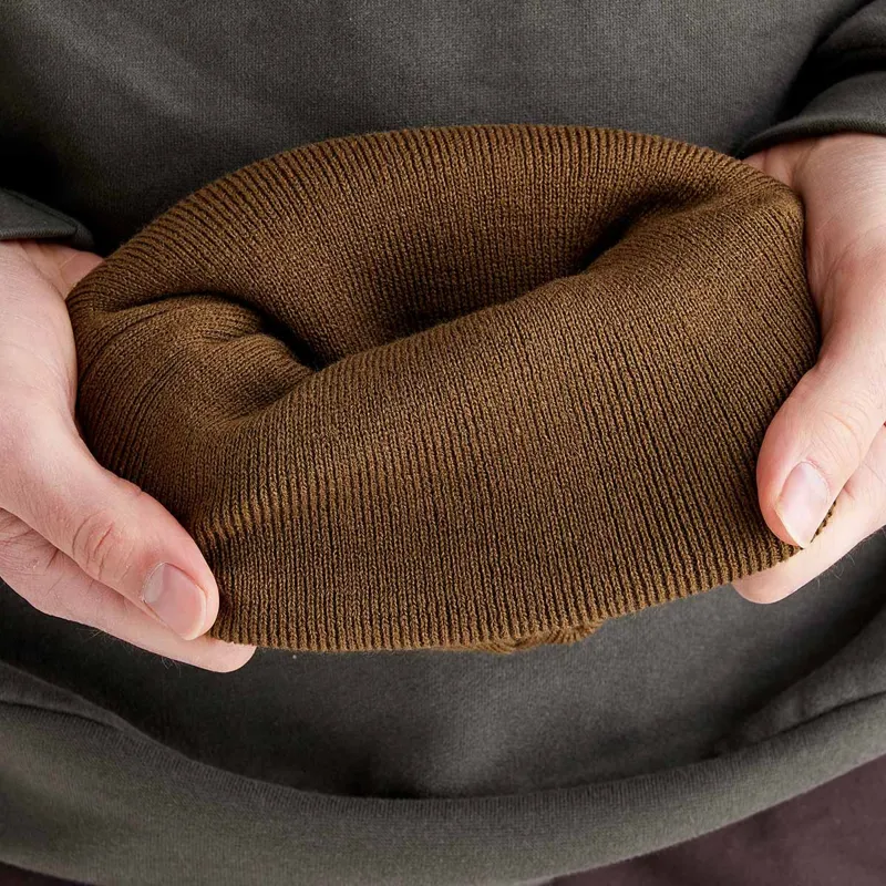 Ridgeline Heritage Fine Knit Beanie in Teak-1