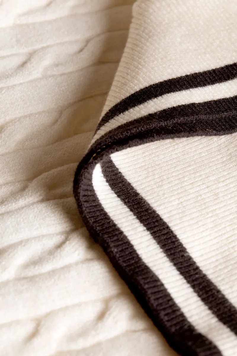 Holland Cooper Melissa V Neck Knit Natural-3