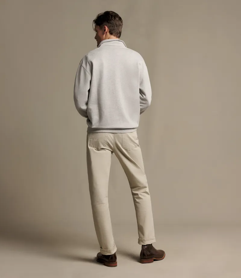 RM Williams Mulyungarie 1/4 Zip Sweatshirt in Grey Marle-2