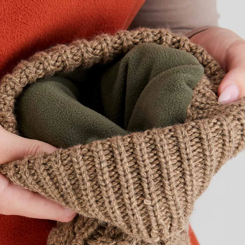 Ridgeline Nordic Fleck Bobble Hat in Teak-3