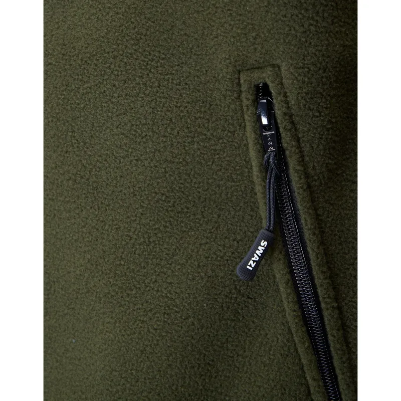 Swazi Doughroaster Fleece Jumper in Olive-3