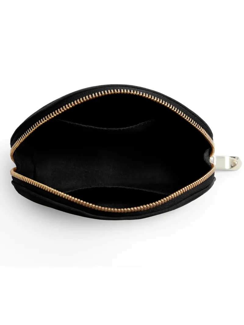 Fairfax and Favor Chiltern Coin Purse in Black Suede-5