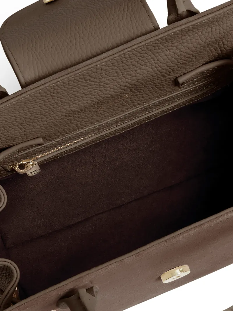 Fairfax and Favor Mini Windsor Handbag Fog Suede-4