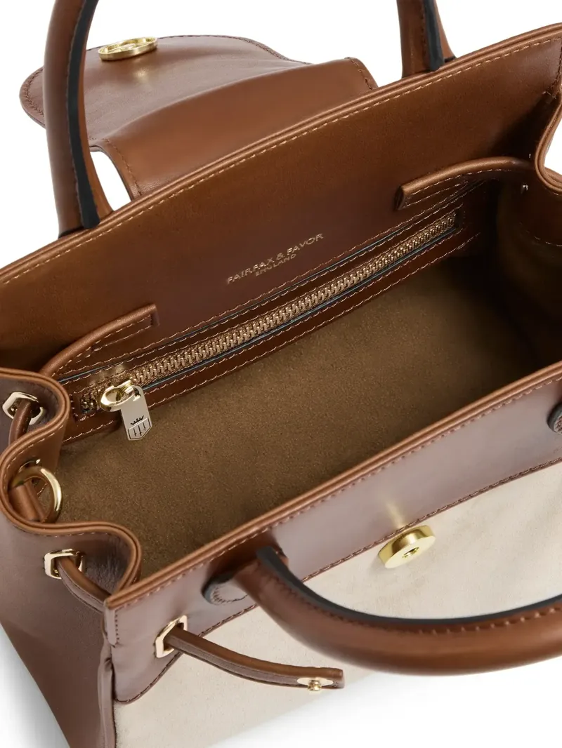Fairfax and Favor Mini Windsor Handbag in Tan/Stone Leather-3