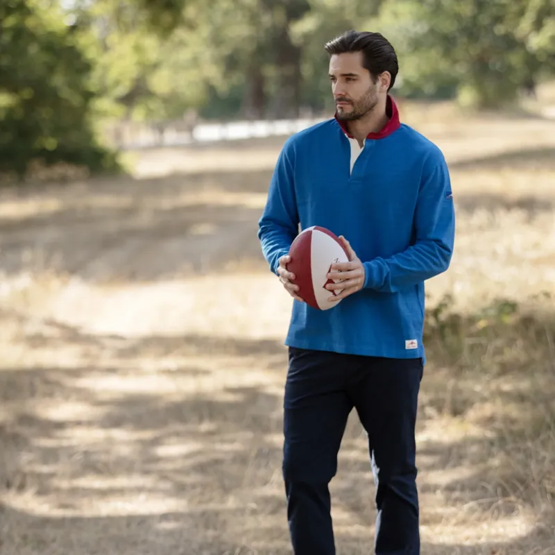 Bullwren Original Rugby Shirt in Nautical/Red-2