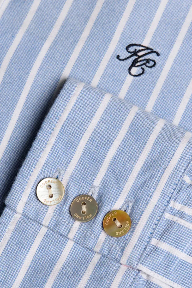 Holland Cooper Oxford Shirt Sky Blue Stripe-8
