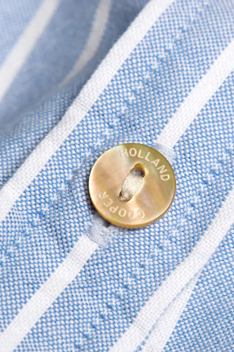 Holland Cooper Oxford Shirt Sky Blue Stripe-9