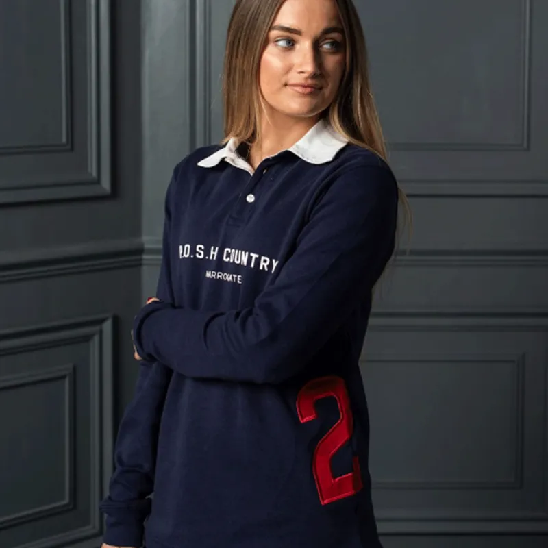 POSH Country Ruddington Rugby Shirt Navy