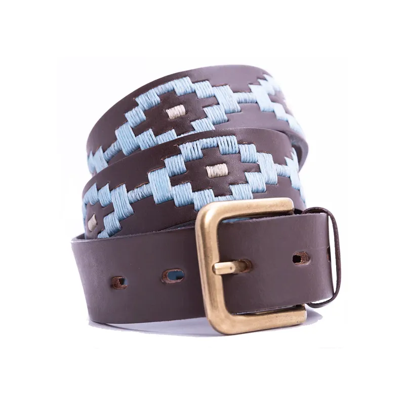 Pioneros Polo Belt Pale Blue Dot